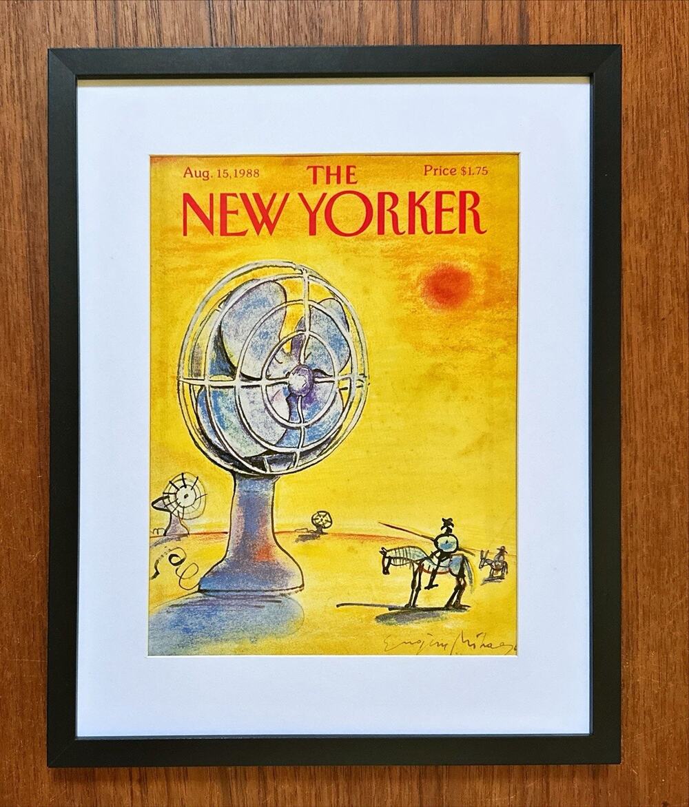 Framed 1988 The New Yorker Magazine August 15 Giant Fan Eugene Mihaesco